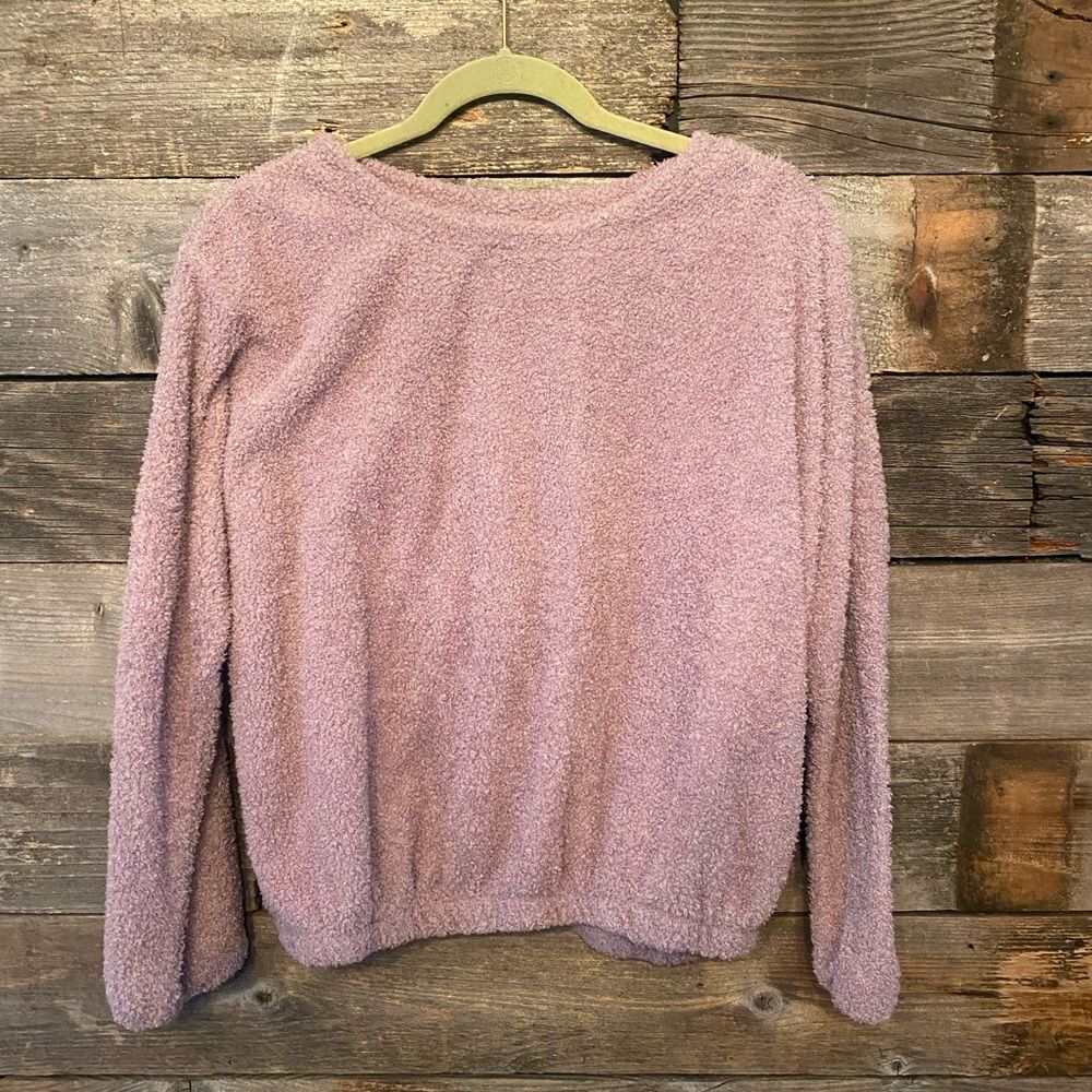 Art class long sleeve top xxl 18 fuzzy lilac